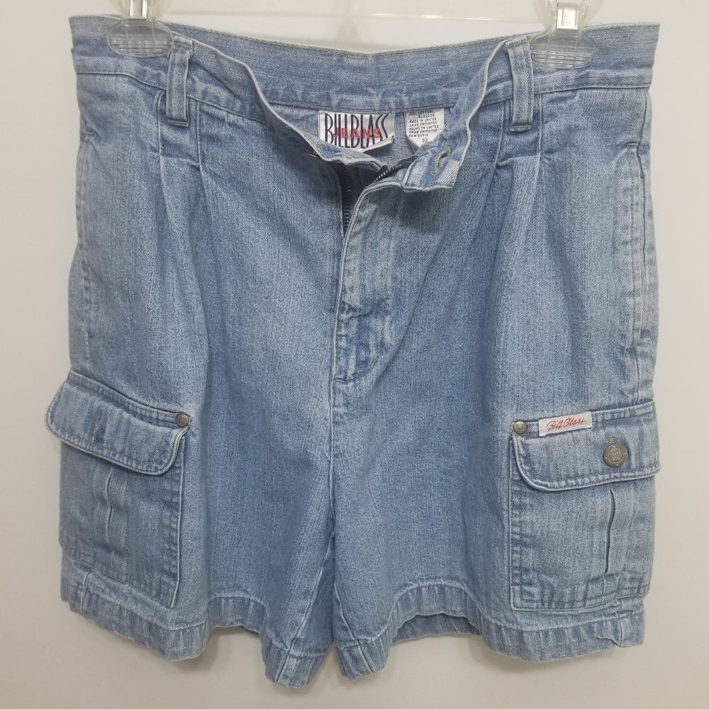 Bill Blass 2000 pleated shorts w unusual pockets